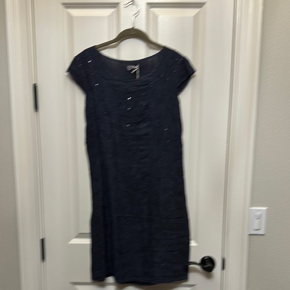 Blue Ruched Sheath Midi Dress for Wedding Guest